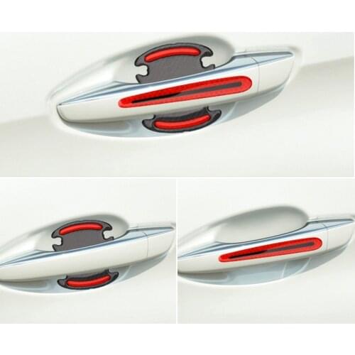 3D Car Reflective Sticker Door Bowl Anti-scratch Tape For Peugeot 206 207 208 301 307 308 407 2008 3008 4008