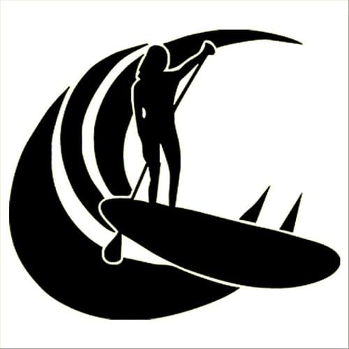 Girls Stand Up Paddle Board Sup Surf Car Wall Home Glass Window Door Car Sticker Laptop Auto Truck,13cm*11cm