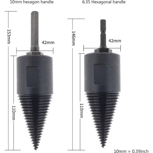 High Speed Wood Splitter Screw Cone Shaft for Drill, Step Drill, Wood Cutter