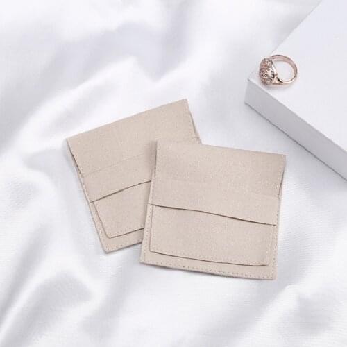 10PCS Microfiber Envelope Pouches Custom Logo Jewelry Organizer Small Bag Ring Earrings Necklace Christmas Presents Pouches