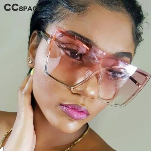 47051 One Lens Oversized Personality Sunglasses Men Women Fashion Shades UV400 Vintage Glasses