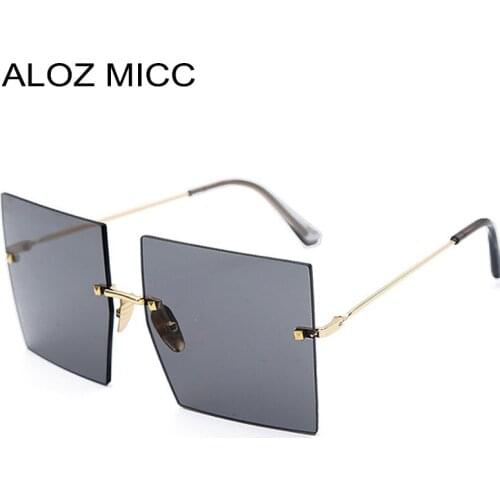 ALOZ MICC Fashion Women Frameless Sunglasses Women Brand Design Metal Sunglasses Men Hot Elegant Sunglass UV400 Q707