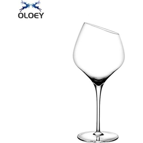 Oblique Mouth Red Wine Glass Set Household Large Creative Personality Crystal Glass European Luxury Goblet