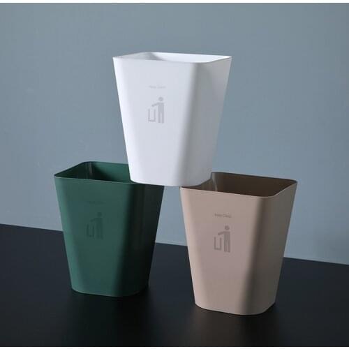 Large Irregular Shape Trash Can Waste Bins Lidless Plastic Paper Basket Garbage Bin Home Office Simple Rubbish Garbage Cans