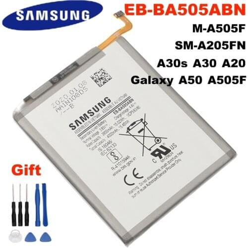 EB-BA505ABN EB-BA505ABU 4000mAh Original SAMSUNG Replacement Battery EB-BA505ABU For Samsung Galaxy A50 A505F SM-A505F A30s A30