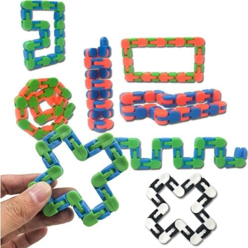 Fidget Toys Funny Chain Stress Reliever Toy for Children Kids Adult Bike Chain Spinner Bracelet Snake Puzzle Educatiaonal Toys