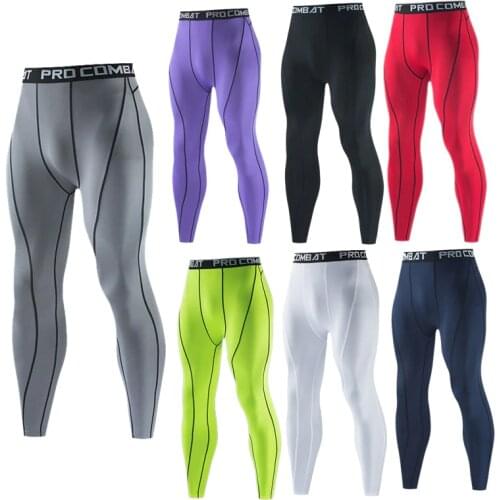 Compression Men Fitness Tights Base Layer Trousers Sweat Gym Workout Pants Sport Running Leggings Jogging Sweatpants Pants