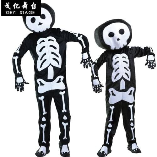 Adult Children Halloween Costume Skeleton Man Demon Devil Cosplay Parent-child Costume
