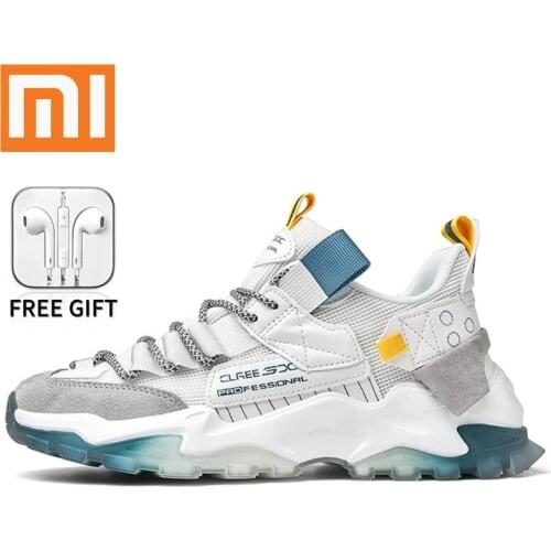 Xiaomi Men Sneakers Shoes Casual Outdoor Sports Shoes For Men Fashion Breathable Lace-Up Non-Slip Platform Sport Dad Shoes