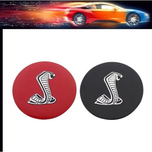 Premium 85mm Steering Wheel SNAKE Cobra Shelby Logo for Mustang 15-17 Steering Wheel Center Nameplate Decal Emblem Badge Sticker