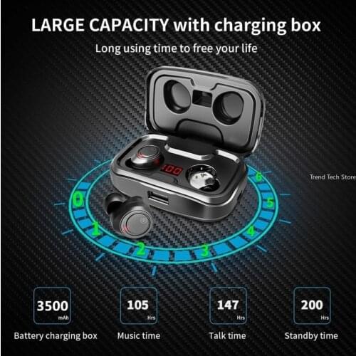 TWS Bluetooth Earphones Fone X10 HOT 3500mAh Charging Box Wireless Headphone 9D Stereo Sports Waterproof Earbuds Headsets MIC