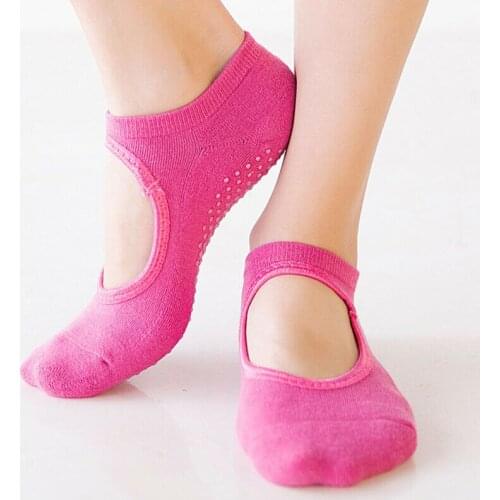 Brand New Women Sports Socks AntiSkid Comfortable Wear-resisting Comb Cotton Solid Yoga Ballet Socks Fitness Solid Gym Hole 2019