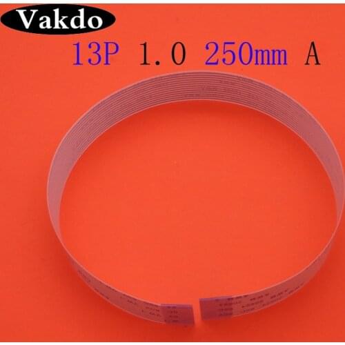 2pcs/lot New FFC FPC flat flexible cable 1.0mm pitch 13 pin 13PIN A Forward Length 250mm Width 14mm Ribbon Flex Cable