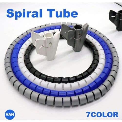 1M 3FT Cable Wire Wrap Organizer Spiral Tube Cable Winder Cord Protector Flexible Management Wire Storage Pipe