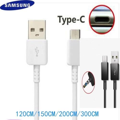 Original Samsung TYPE C Cable 0.28/1.2/1.5M Fast Charger Data Line For samsung Galaxy S8 S9 Plus S10 Note 8 9 10 A3/A5/A7 2017