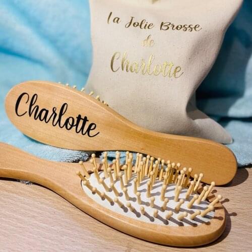 Customizable Baby Hair Brush Baby Shower Gift Care Kids Massage Baby Kit Newborn Keepsake New Mom Gift