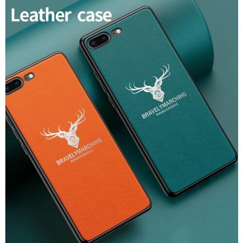 Skeypaik Genuine Leather Case For iPhone 8 7 6 Plus 11 12 Pro MAX Case Deer Lens Protection Shockproof Cover Wireless charger