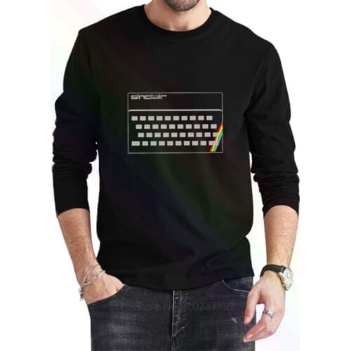 Sunlight Zx Spectrum Logo Classic Black T-Shirt 2021 Newest Summer Mens Long Sleeve Popular Tees Shirt Tops Novel Unisex