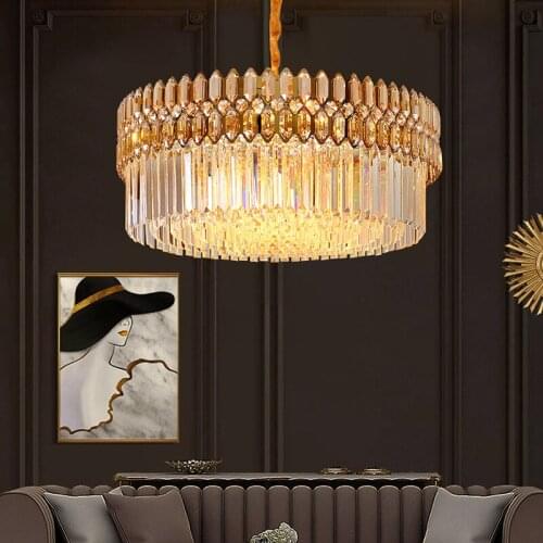 Modern Luxury Ring Round K9 Crystal Cristal LED Chandelier Pendant Light for Home Decoration Living Room