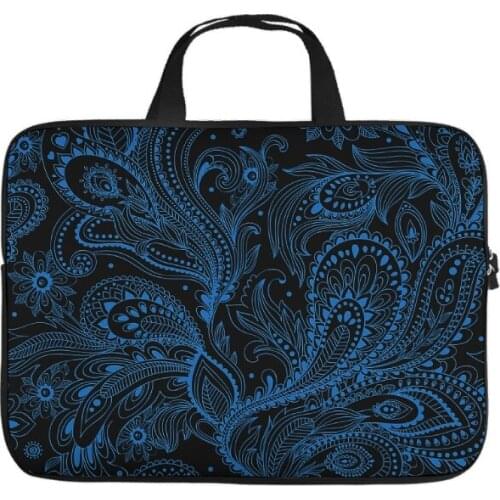 Mandala Flower Paisley Laptop Bag Cool Printed Tablet Briefcase Lightweight Neoprene Fabric Notebook Sleeve