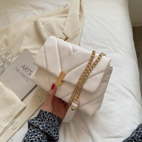 High Quality Ladies Shoulder Bag2021Summer New Fashion Chain One Shoulder Messenger Small Square Bag Large Capacity Underarm Bag