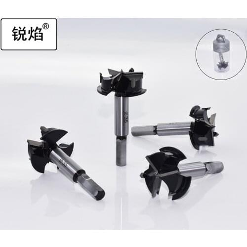 Free shipping Three-Blade Woodworking Drill Bit Hole Cutter Milling Cutter Woodworking Alloy Drill Perforated Hinge Opener