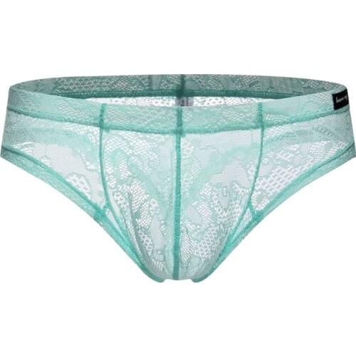 Men Lace Underwear Sexy Mini Boxer Shorts Transparent Mens Underpants Gay Lingerie Bikini Penis Pouch Boxershorts Trunks Cuecas