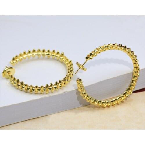 925 sterling silver riveted earrings rose gold round earrings classic European feminine party luxury jewelry accessories gift