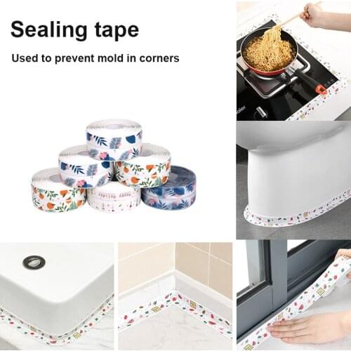 GH 320cmx3.8cm 1roll PVC Material Kitchen Bathroom Wall Sealing Tape Waterproof Mold Proof Adhesive Tape 2019 New