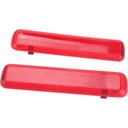 2Pieces Car Sticker Rear Door Trim Panel Reflector for Chevy Suvs 03-07 Red