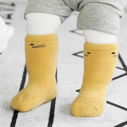 3 Pair/Lot Baby Socks Soft Cotton Thicken Warm Socks for Girl Boy Infant Newborns Kids Socks Fish Cat Baby Toddler Clothes 0-3T