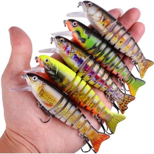 8 Section Fishing Lure 11cm 17g Multi Jointed Lures Bait Pike Sinking Wobblers Swimbait Fishing Tackle For Bass Isca Crankbait