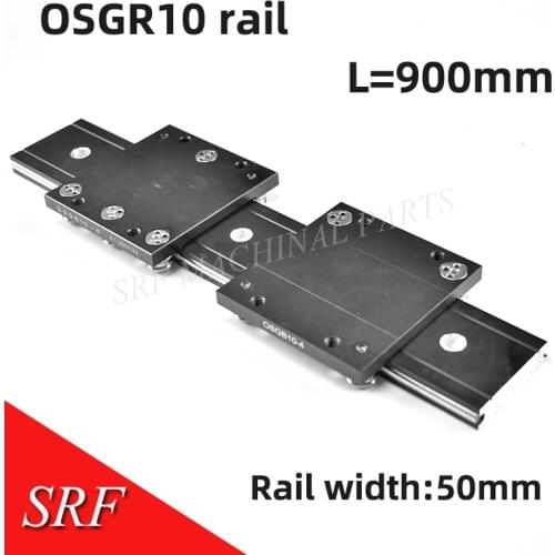 50mm width Aluminum roller linear guide rail OSGR10 L=900mm with Double shaft-linear rail block for CNC parts