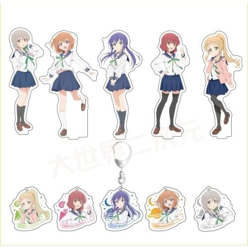 Anime Asteroid in Love Mira Konohata Ao Manaka Acrylic Figure Stand Display Model Plate Table Decor Keychain Pendant Xmas Gifts