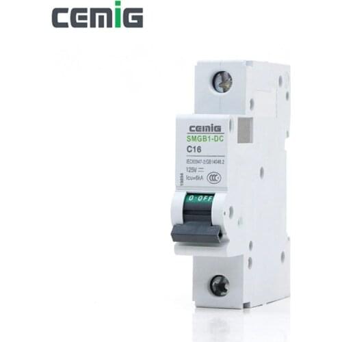 Cemig 1P DC125V Circuit Breaker MCB For Solar System PV