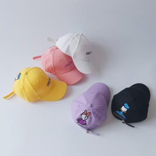 Cartoon Children Baseball Cap Simple Letter Boys Girls Personality Hip-Hop Caps Outdoor Casual Adjuseable Cute Kids Snapback Hat