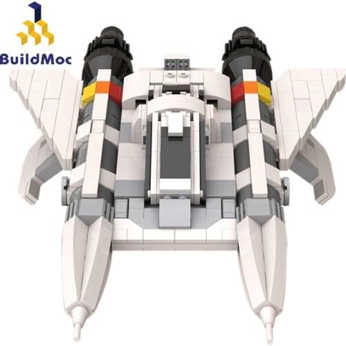 Buildmoc Technical Spaceship MOC Star Fighter 2.0 Spacecraft City Space Station Ship Model Building Blocks Technical Toy For Boy