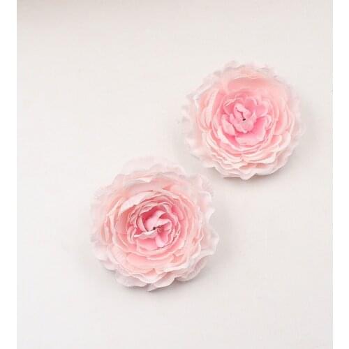 20pcs 9cm Peony Head Artificial Silk Flowers For Wedding Decoration DIY Scrapbooking Handmade Craft Accessories Wreath Flowers