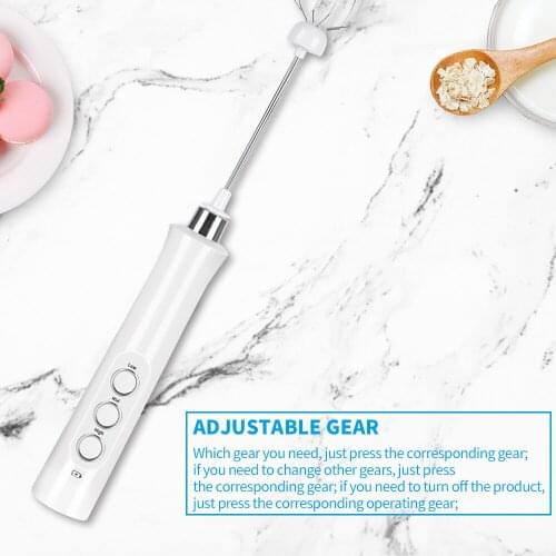 Electric Milk Frother 2 Whisk Hand Milk Foamer Kitchen Mixer For Cappuccino Coffee Egg Beater Drinks With Stand