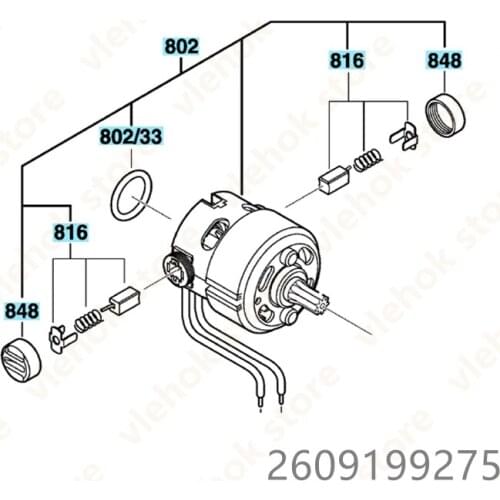 DC14.4V Motor for BOSCH GDR14.4V-LI 24614 GDS14.4V-LI IWH141 2609199275 Power Tool Accessories Electric tools part
