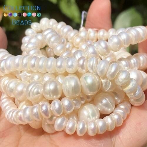 Natural Freshwater Pearl Beads High Quality Irregular Flat Shape Punch Beads for Jewelry Making DIY Handmade Necklace Bracelet