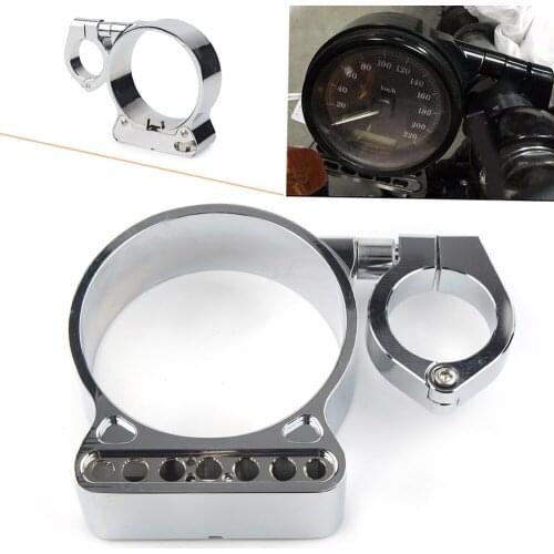 39mm Motorcycle Side Mount Speedometer Relocation Bracket For Harley Sportster XL 883 1200 2004-2014 CNC Aluminum Chrome