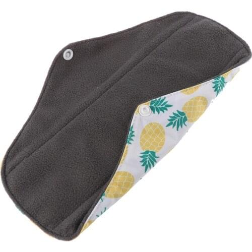 Washable Eco Life Panty Liner Cloth Menstrual Pad Mama Sanitary Reusable Soft Washable Charcoal Period Napkins