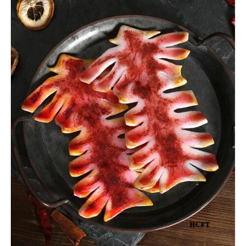 Fake food display props dining room hotel restaurant store shop decoration artificial simulation cuttlefish squid slice model