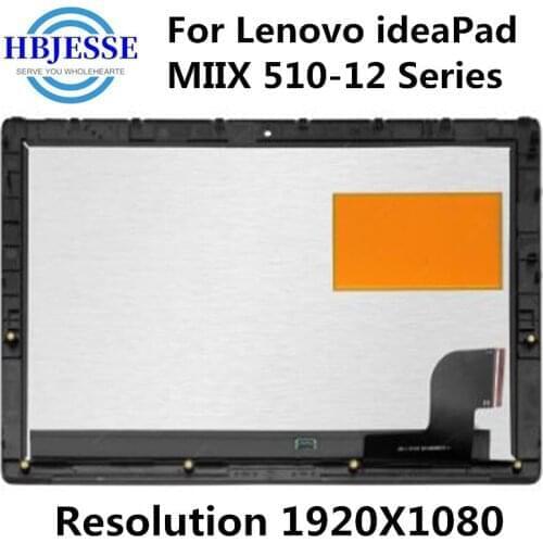 Original FOR LENOVO MIIX 510-12IKB 12-ISK 80XE for miix 510 LCD LED Display Touch Screen Digitizer Assembly Replacement