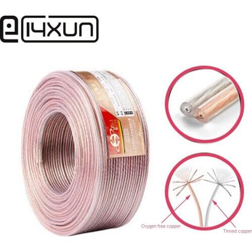 1Metre 2x50P Professional Audio Speaker Cable 0.64mm2 Small Multimedia Fever Tinned Copper + Oxygen-free Copper Wire 3W-20W