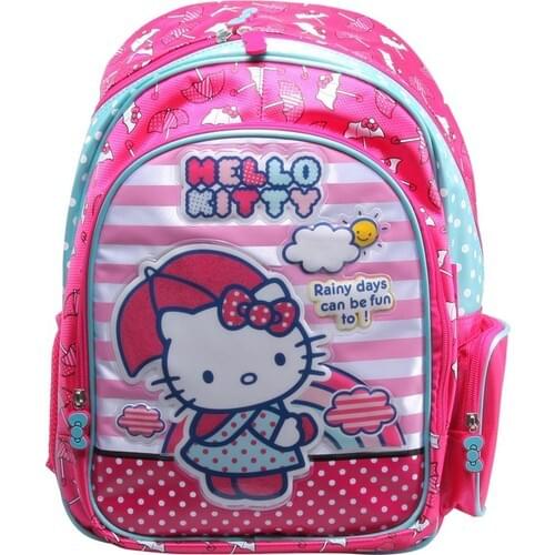 Hello Kitty Patterned Pink Girls School Bag-Pink Hello Kitty Printed Kids Backpack-School Bag-Pink Children backpack