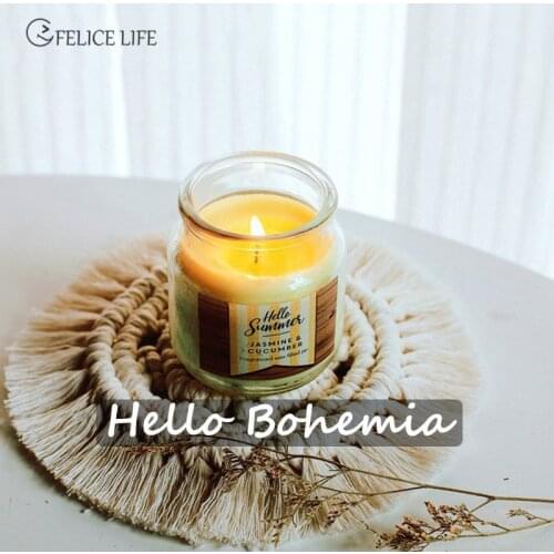 Northern Europe Macrame Cup Pad Bohemia Tablecloth Table Mat Pure Handmade Cotton Braid Non-slip Insulation Mats For Kitchen