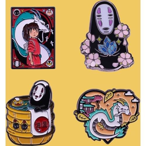 SP137 No face men Anime Hard Enamel Pins and Brooches Lapel Pin Backpack Bags Cartoon Badge Clothes Decoration 1 pcs