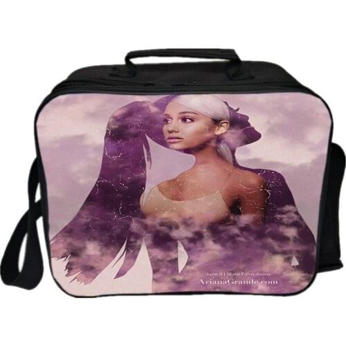 Ariana Grande Printing Lunch Bag Thermal Insulated Lunch Bag Picnic Camping Shoulder Bag Fresh Keeping Ice Cooler Bag